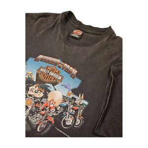 VINTAGE Harley Davidson Looney Tunes T Shirt Y2K 2000 Dallas‎ TX USA Men's XXXL